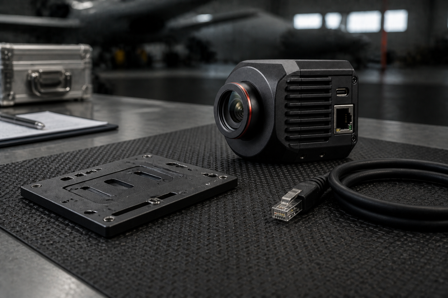 ORION on a hangar bench